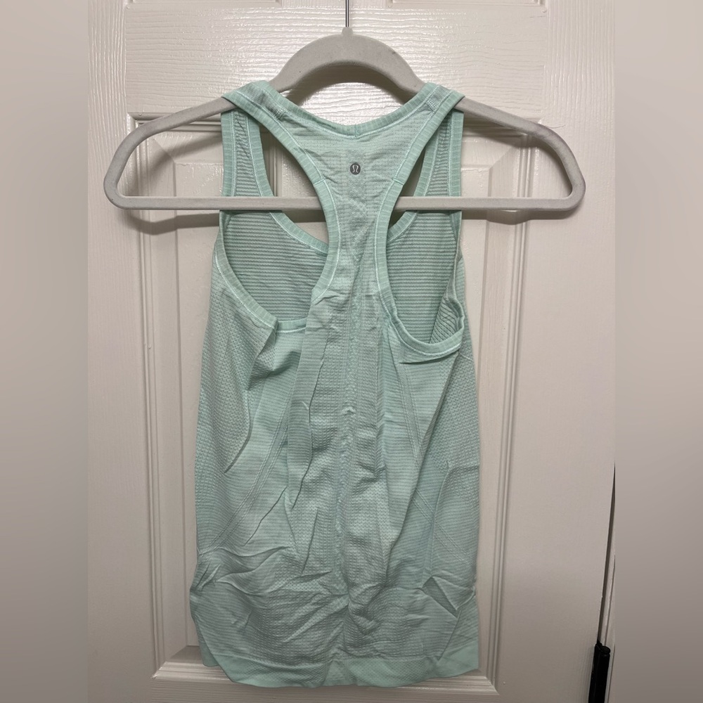 Lululemon swiftly tech tank. Size 4, light turquoise color.